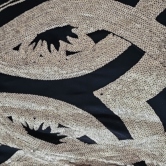 Multicolor Floral All Over Print, Cami, Sequined Formal Maxi Gown - Picture 15 of 16